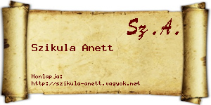 Szikula Anett névjegykártya